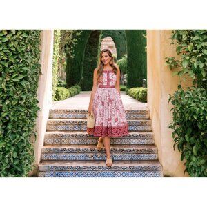 Gal Meets Glam Esme Dress Champagne Burgundy Size 6 Fit & Flare Rare